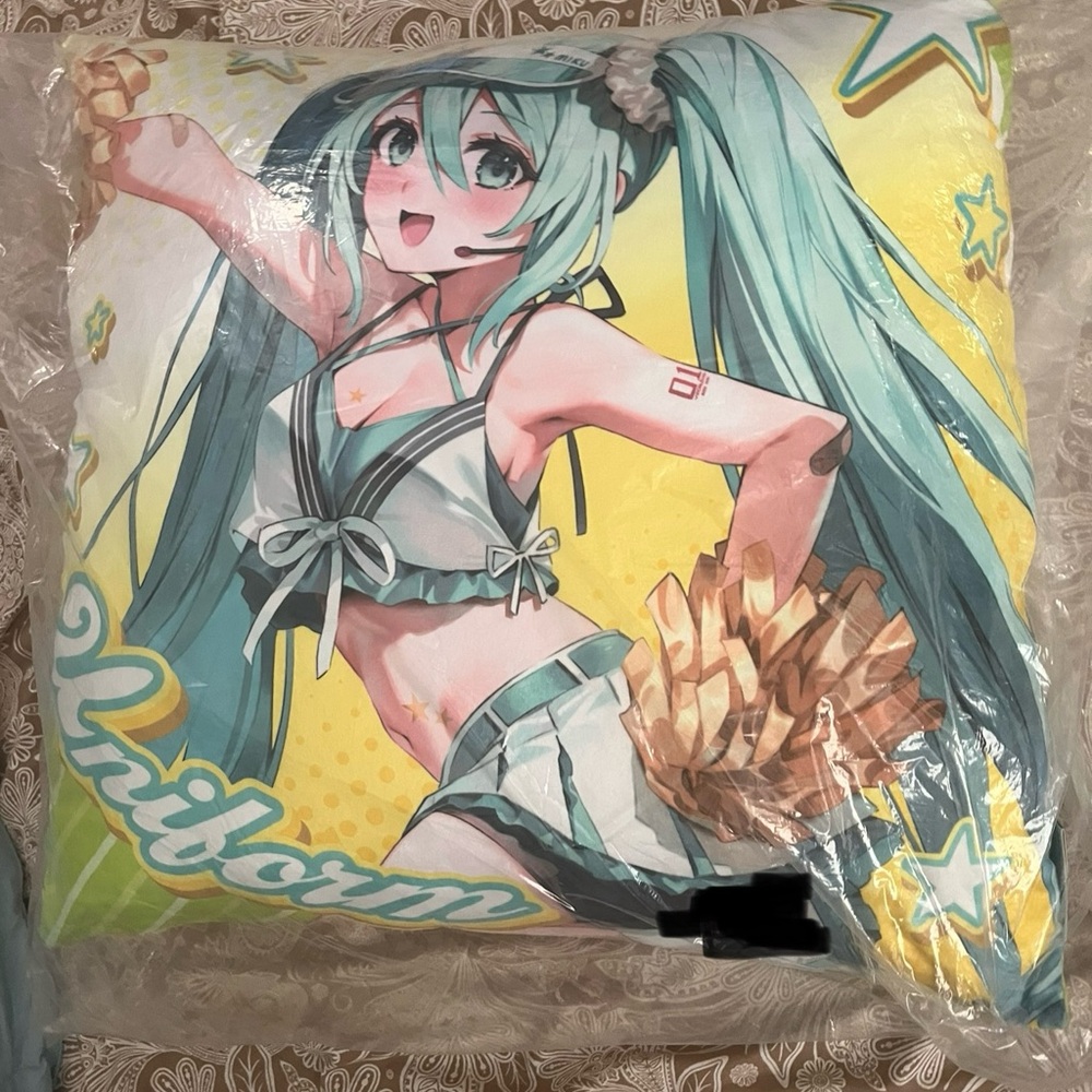 Hatsune Miku large square cushion fashion 22” X 22” Uniform & Lolita Kawaii
